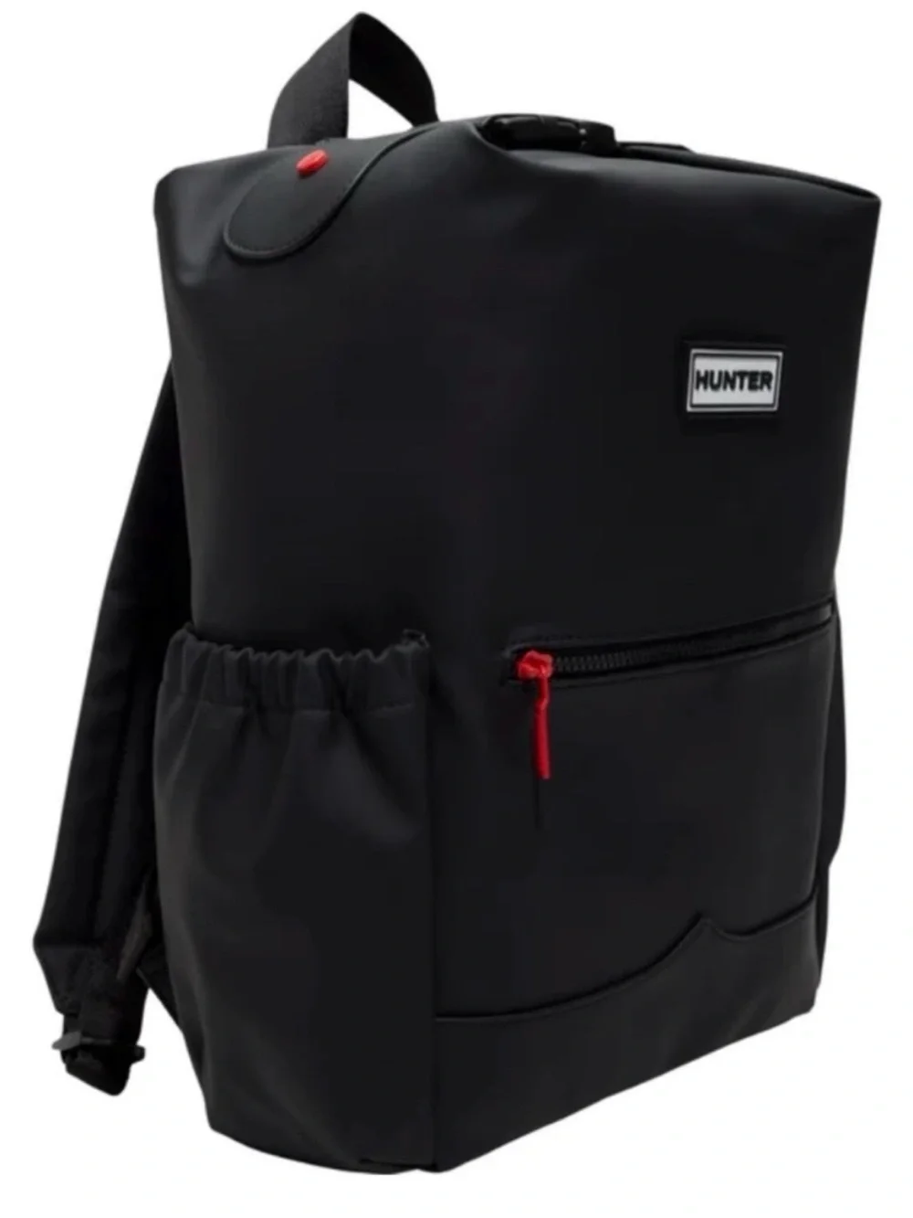 Hunter Black Everyday Backpack with Red Accents